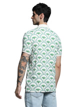 Men's White Regular Fit Polo Tshirt