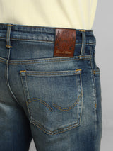 Men's Blue Casual Slim Fit Solid  Jeans
