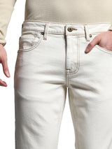 Men's White Slim Fit Jeans