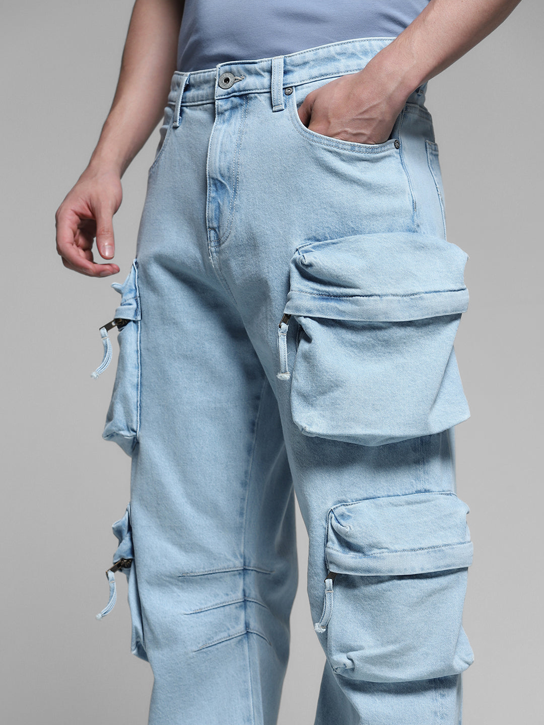 Men's Blue Casual Regular Fit Solid  Jeans