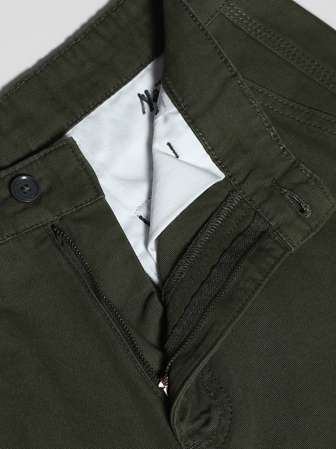Men's Grey  Casual Regular Fit Solid  Cargo