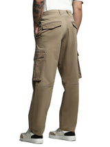 Men's Brown Straight Fit Cargo