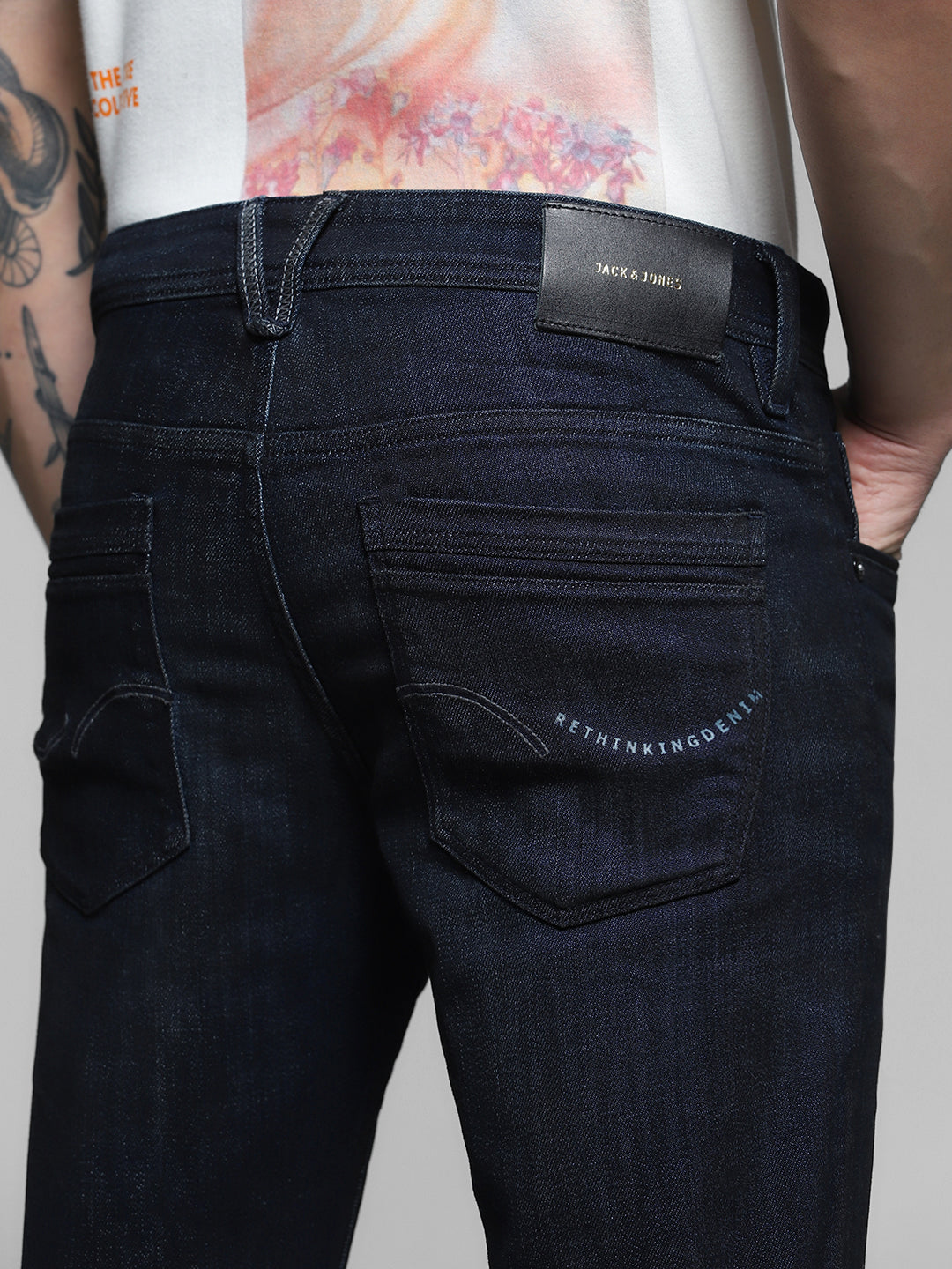 Men's Blue Casual Slim Fit Solid  Jeans