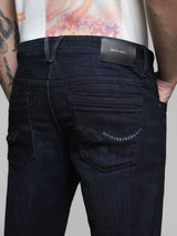 Men's Blue Casual Slim Fit Solid  Jeans