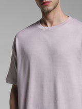 Men's Purple Casual Oversized Fit Printed Half Sleeves Tshirt