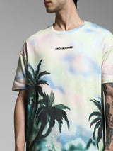 Men's Multicolor Casual Oversized Fit Printed Half Sleeves Tshirt