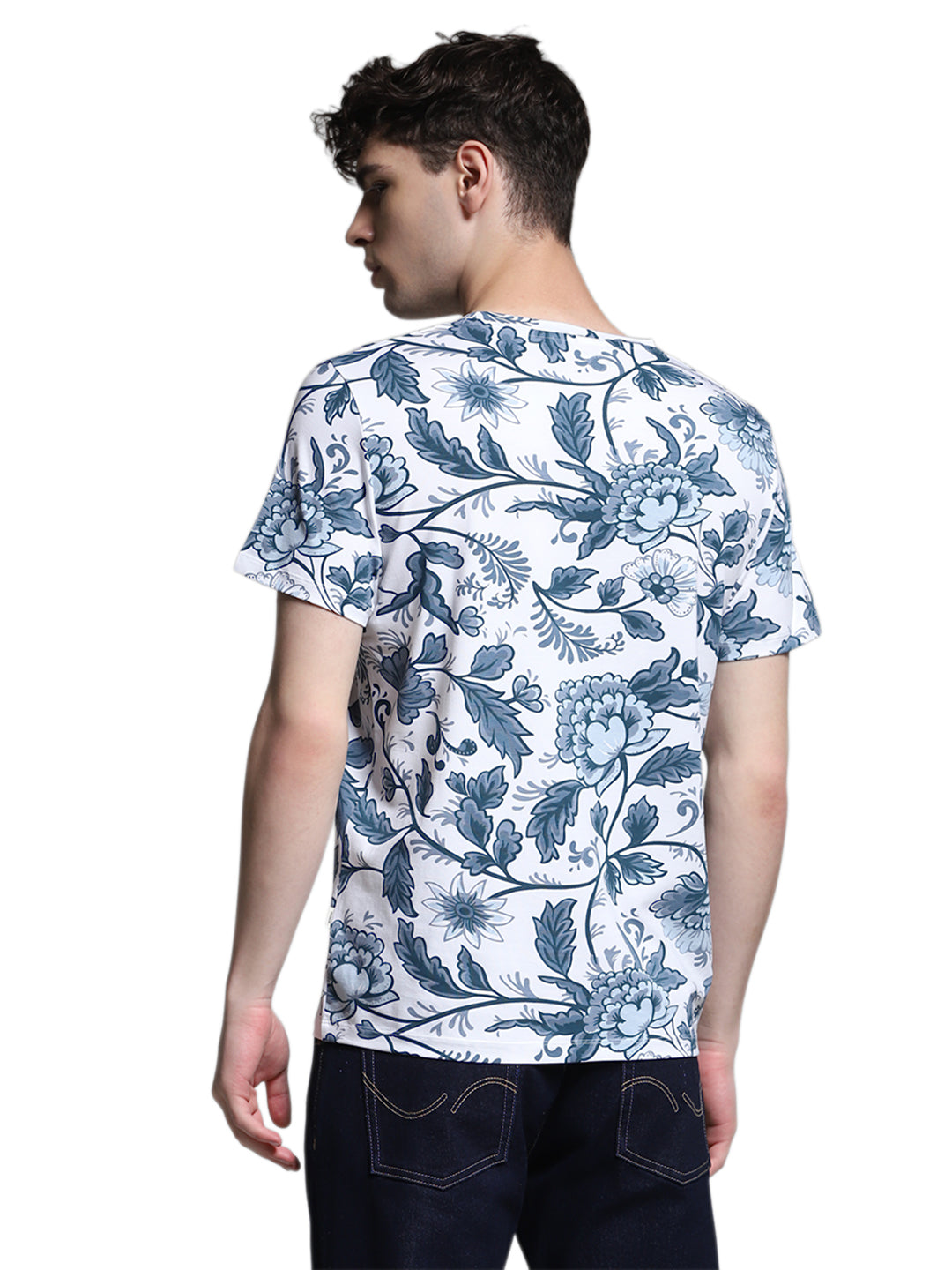 Men's White Regular Fit Tshirt