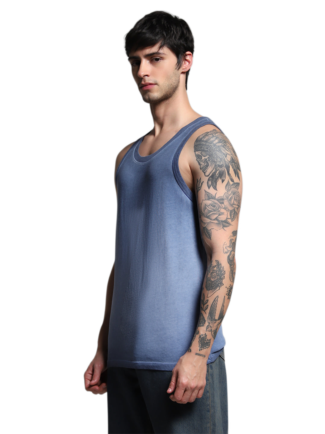 Men's Blue Regular Fit Vest