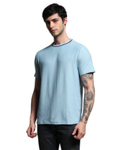 Men's Blue Regular Fit Tshirt