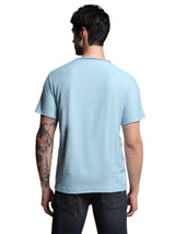 Men's Blue Regular Fit Tshirt