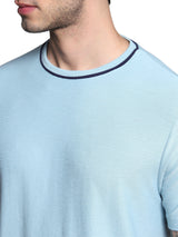Men's Blue Regular Fit Tshirt