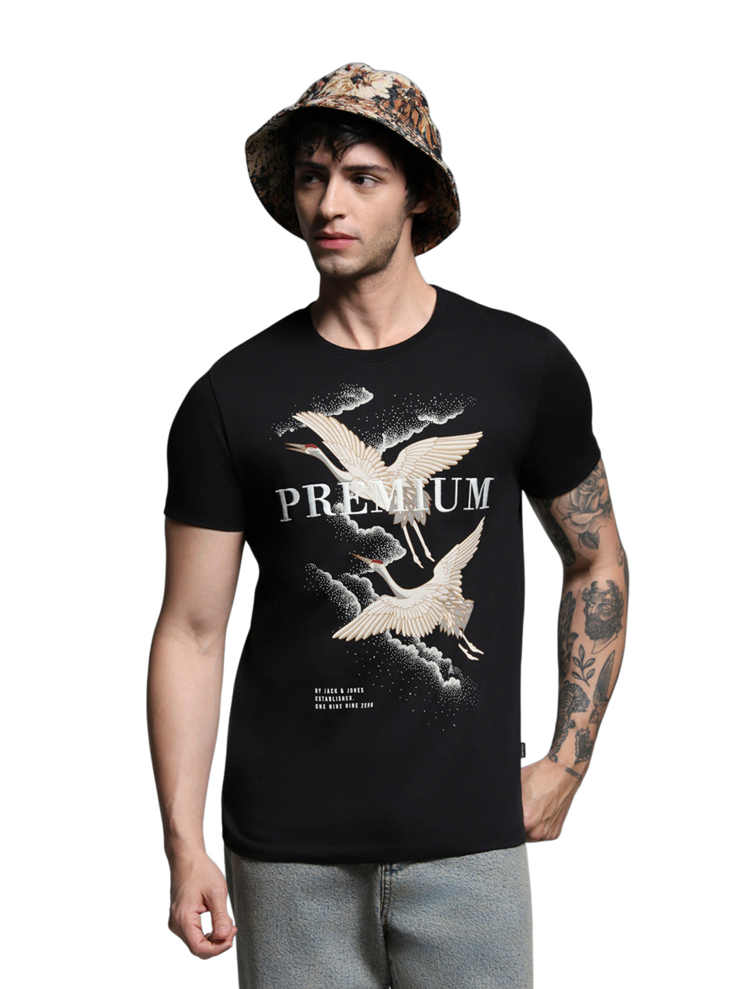 Men's Slim Fit Black Tshirt