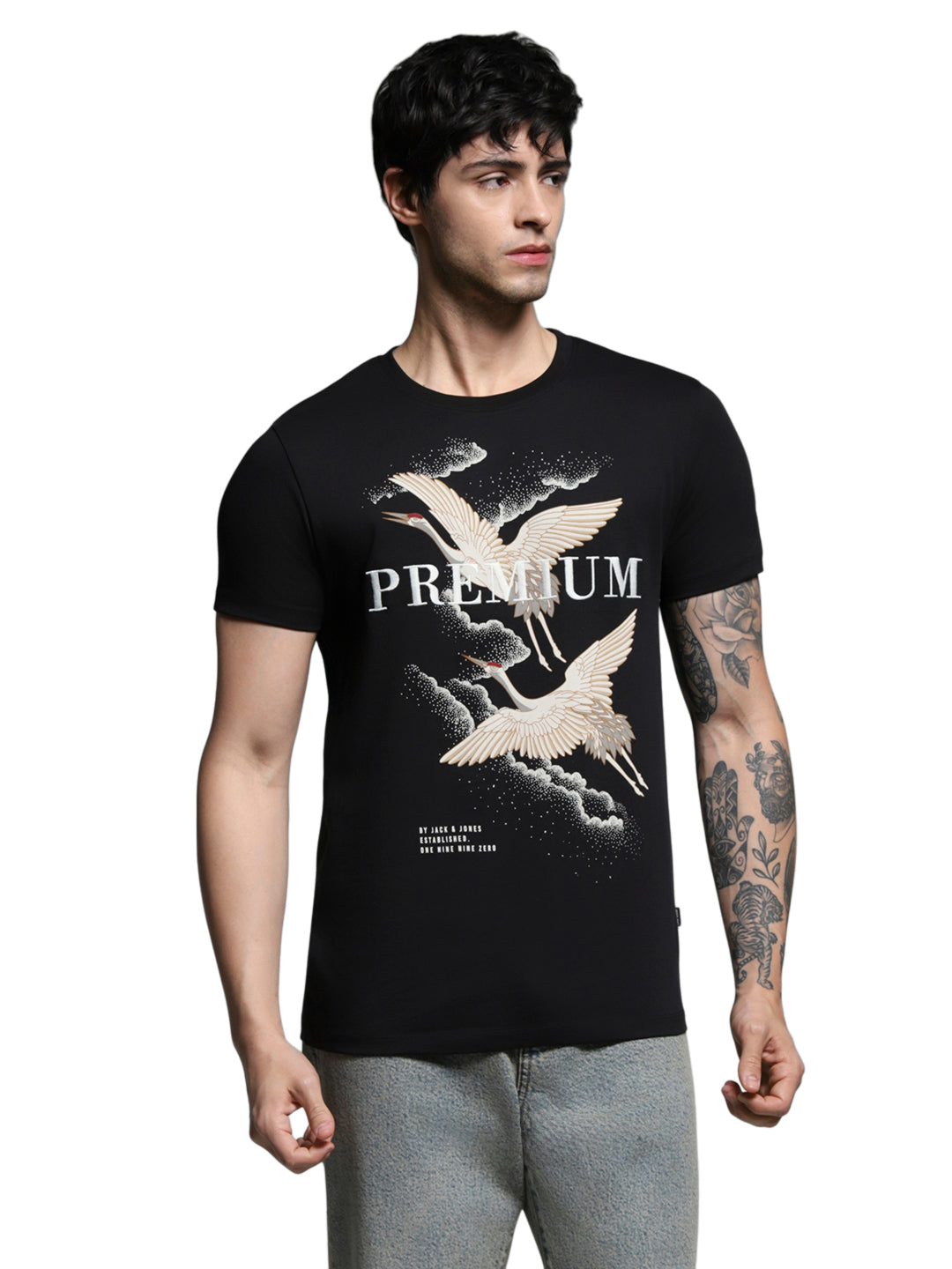Men's Slim Fit Black Tshirt
