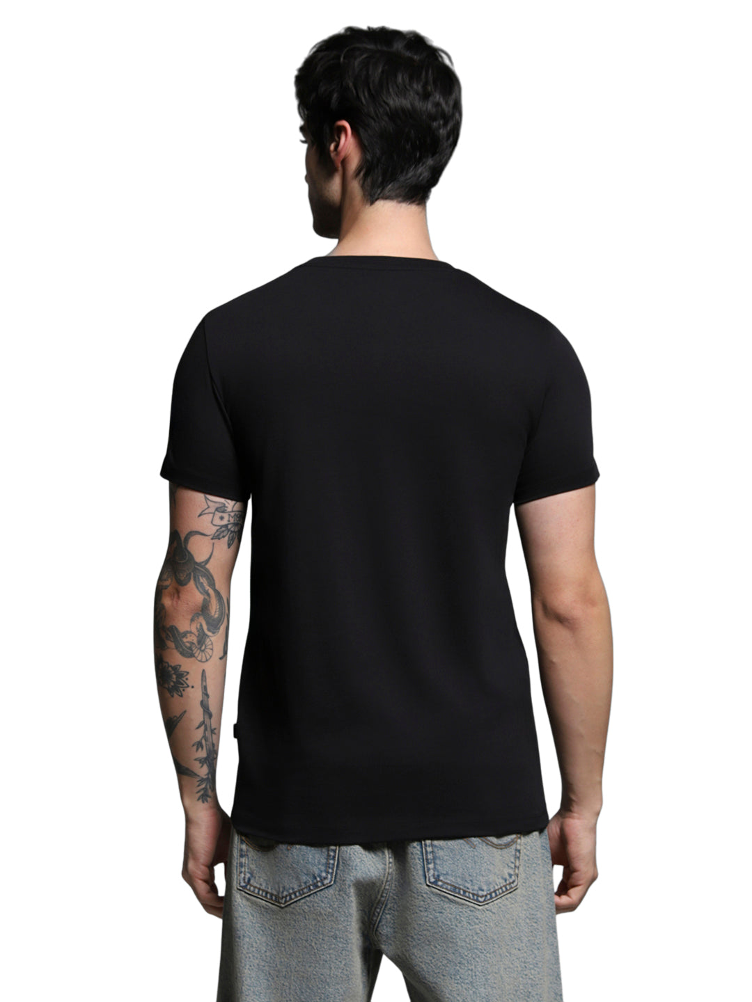 Men's Slim Fit Black Tshirt