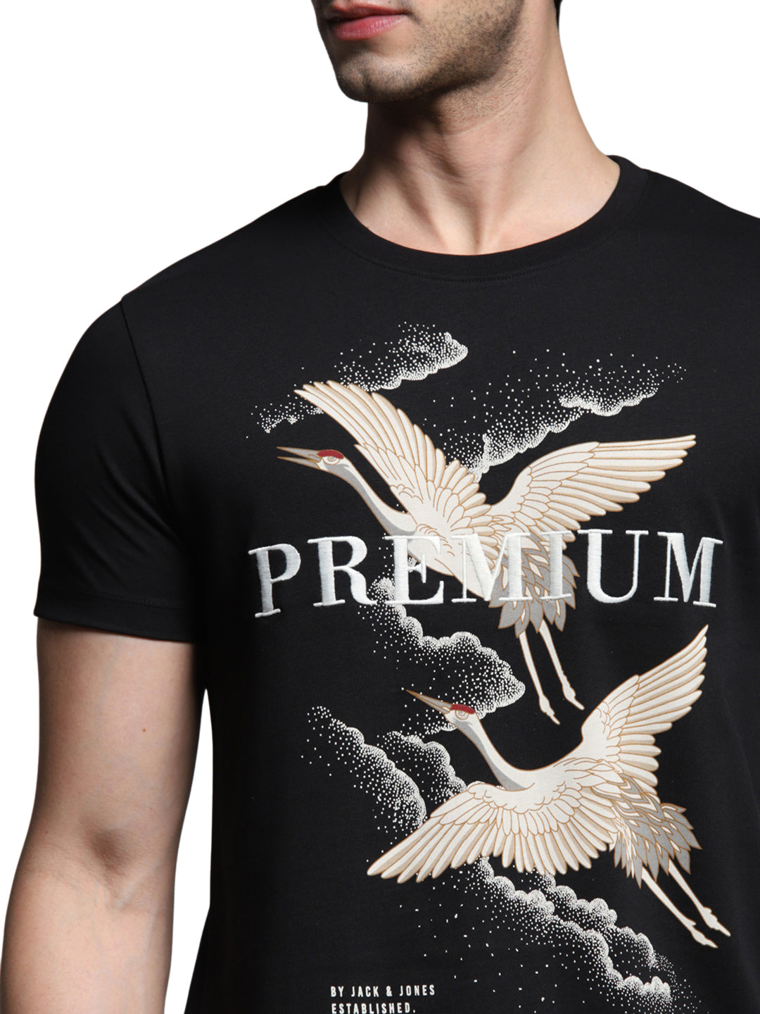 Men's Slim Fit Black Tshirt