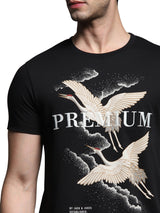 Men's Slim Fit Black Tshirt