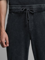 Men's Black Casual Regular Fit Solid  Track Pant