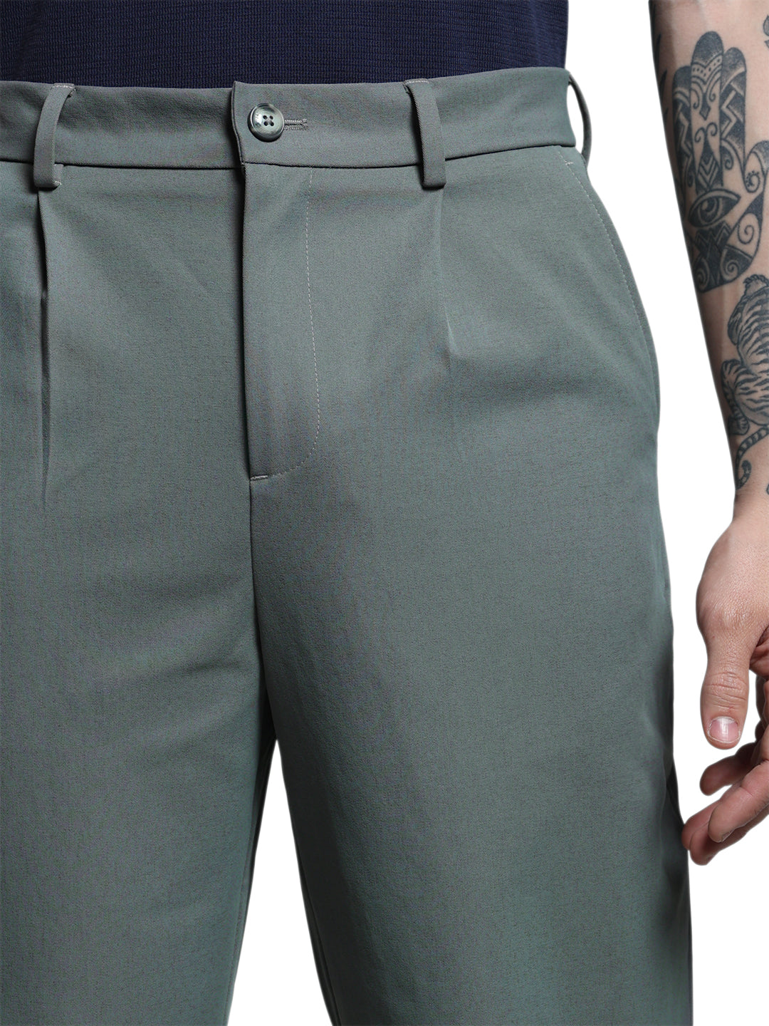 Men's Olive Straight Fit Chino
