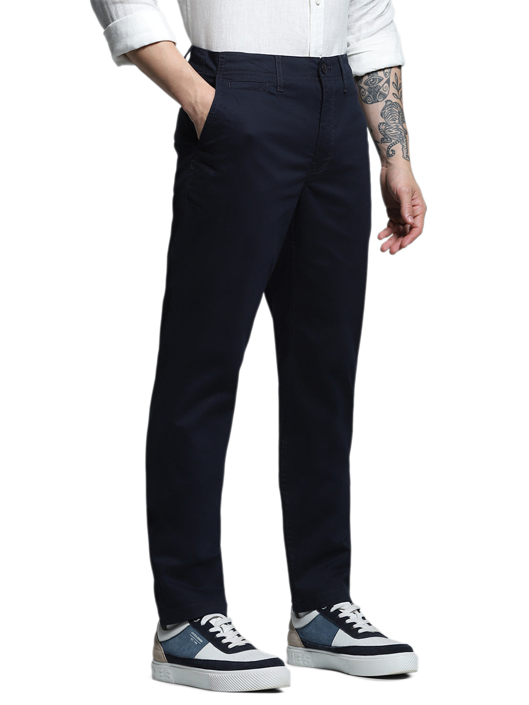 Men's Blue Slim Fit Chino