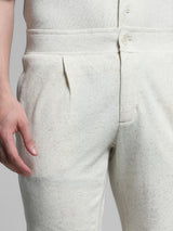 Men's White Casual Regular Fit Solid  Shorts