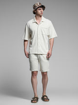 Men's White Casual Regular Fit Solid  Shorts