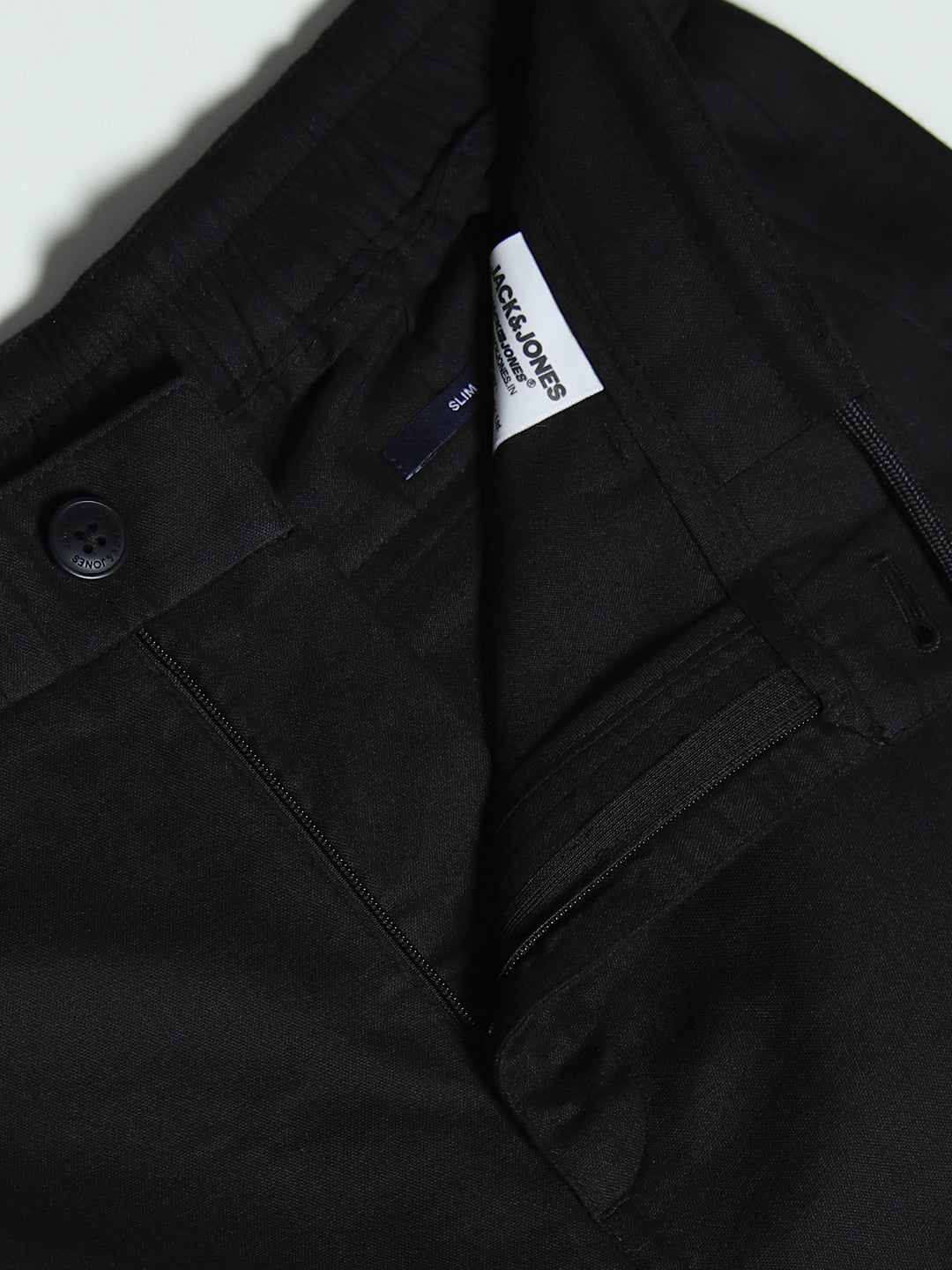 Men's Black Work Slim Fit Solid  Chinos