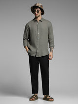 Men's Black Work Slim Fit Solid  Chinos