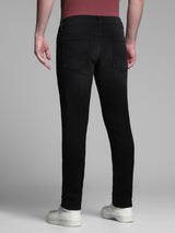 Men's Black Casual Slim Fit Solid  Jeans