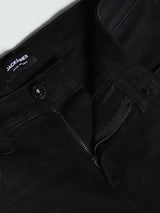 Men's Black Casual Slim Fit Solid  Jeans