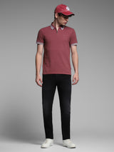 Men's Black Casual Slim Fit Solid  Jeans