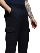 Men's Navy Straight Fit Cargo