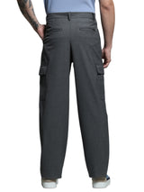 Men's Grey Straight Fit Cargo