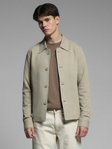 Men's Biege Casual Regular Fit Solid Full Sleeves Jacket