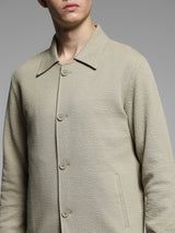 Men's Biege Casual Regular Fit Solid Full Sleeves Jacket