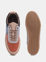 Men's Beige Casual Colourblocked Sneakers