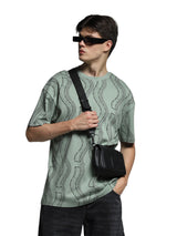 Men's Green Oversized Fit Tshirt