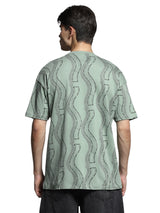 Men's Green Oversized Fit Tshirt