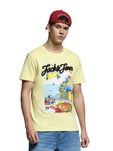 Men's Yellow Regular Fit Tshirt