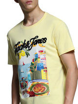 Men's Yellow Regular Fit Tshirt