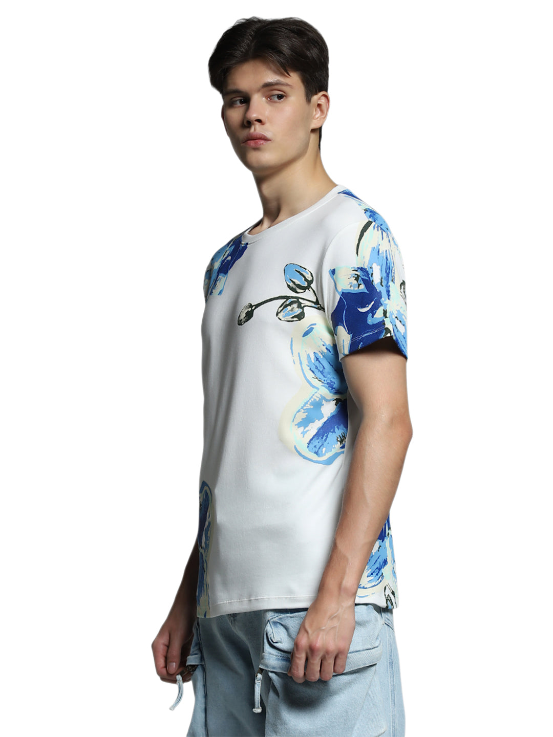 Men's White Regular Fit Tshirt