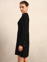 Women's Black Casual Solid Straight Bodycon Dress