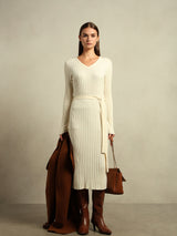 Women's Off White Casual Solid Straight Bodycon Dress