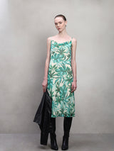Women's Green Party Printed Bodycon Dress