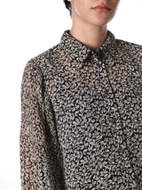Women's Black Casual Printed Full Sleeves Shirt