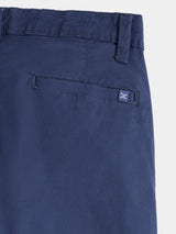 Boys Blue Casual Solid Cotton Trouser