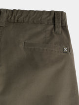 Boys Green Casual Solid Cotton Trouser