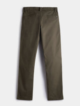 Boys Green Casual Solid Cotton Trouser