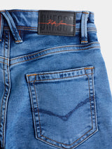 Boys Light Blue Casual Faded Shorts