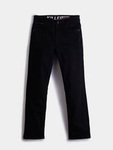 Boys Black Casual Solid Jeans