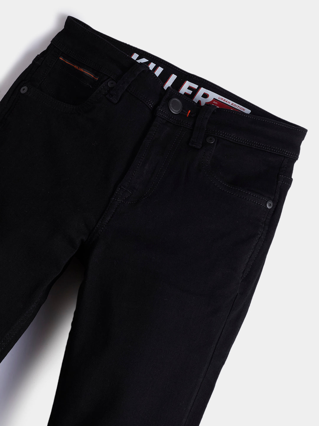 Boys Black Casual Solid Jeans